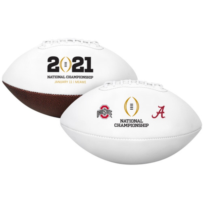 2021 CFP OFFICIAL SIZE AUTOGRAPH DUELING FOOTBALL – Ohio State vs. Alabama