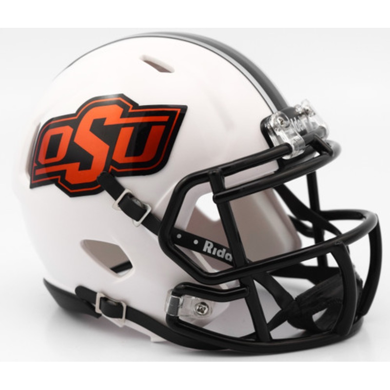 Oklahoma State Cowboys 2016 White NCAA Riddell Speed Mini Helmet