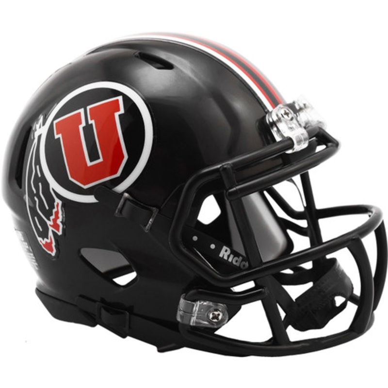 Utah Utes Black NCAA Revolution SPEED Mini Football Helmet