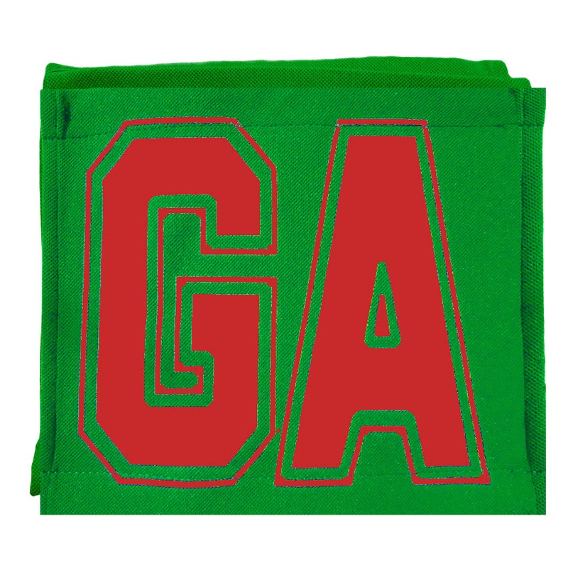 7-A-Side Velcro Netball Bibs – Emerald/Red