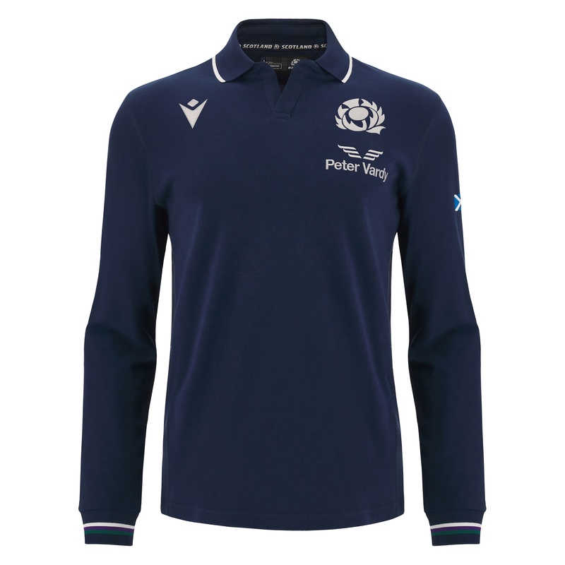 2023 Scotland Rugby Home Cotton Long Sleeve Jersey | The Rugby Shop
