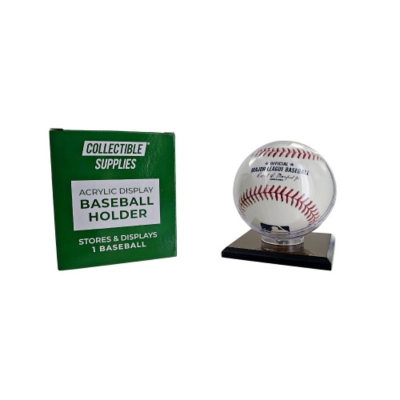 ACRYLIC BASEBALL DISPLAY CASE HOLDER with Black Base