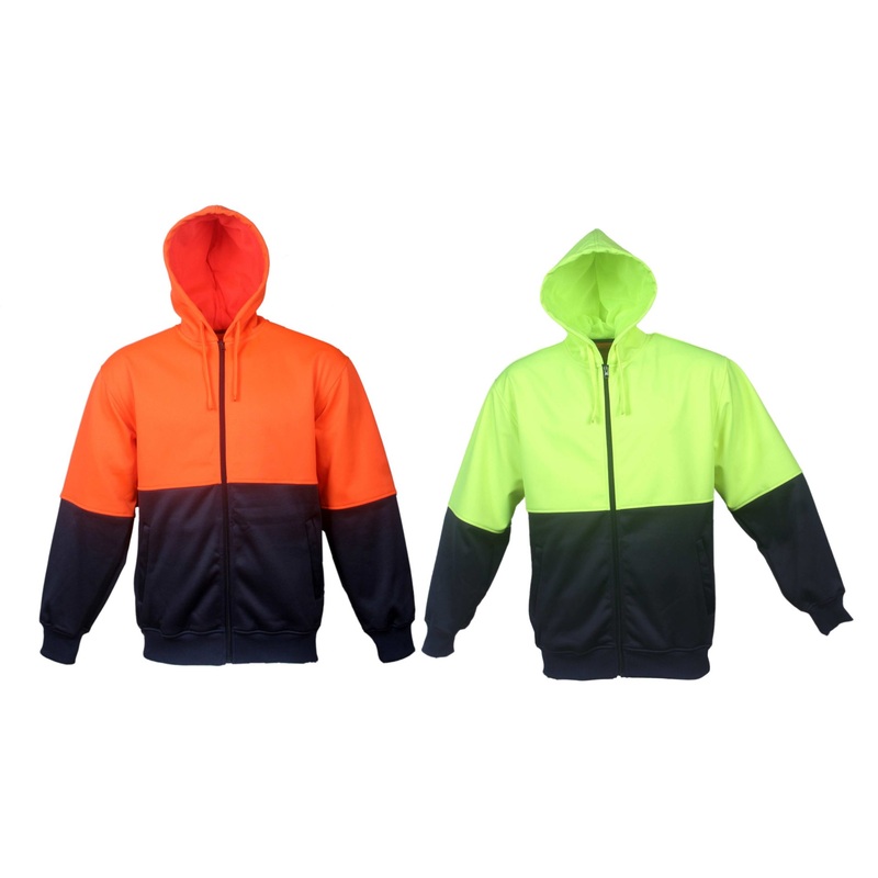 SJ1104 Unisex Adults Hi-Vis Full Zip Hoodie