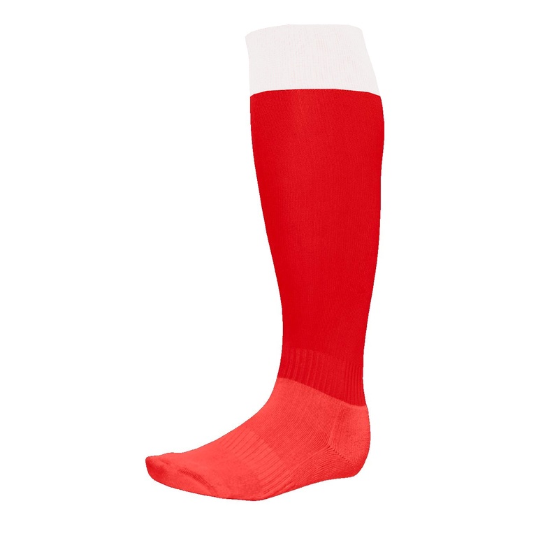 Steeden Performance Football Socks – White Top/Red Leg