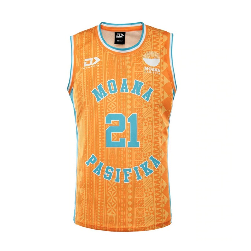 2022 Moana Pasifika Mens Basketball Singlet Orange | The Rugby Shop