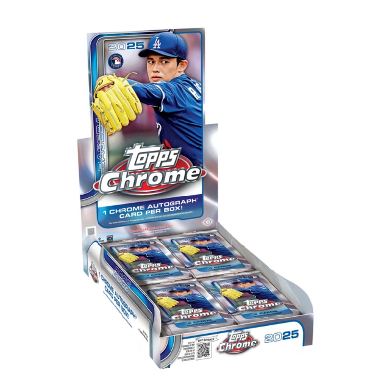 2025 Topps Chrome Baseball Hobby Box – Brand New Factory Sealed