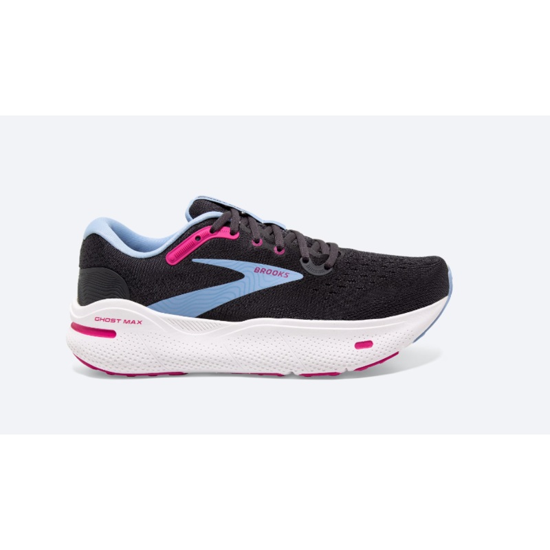 Brooks Ghost MAX Running Shoe  Ebony/Open Air/Lilac Rose (Womens)