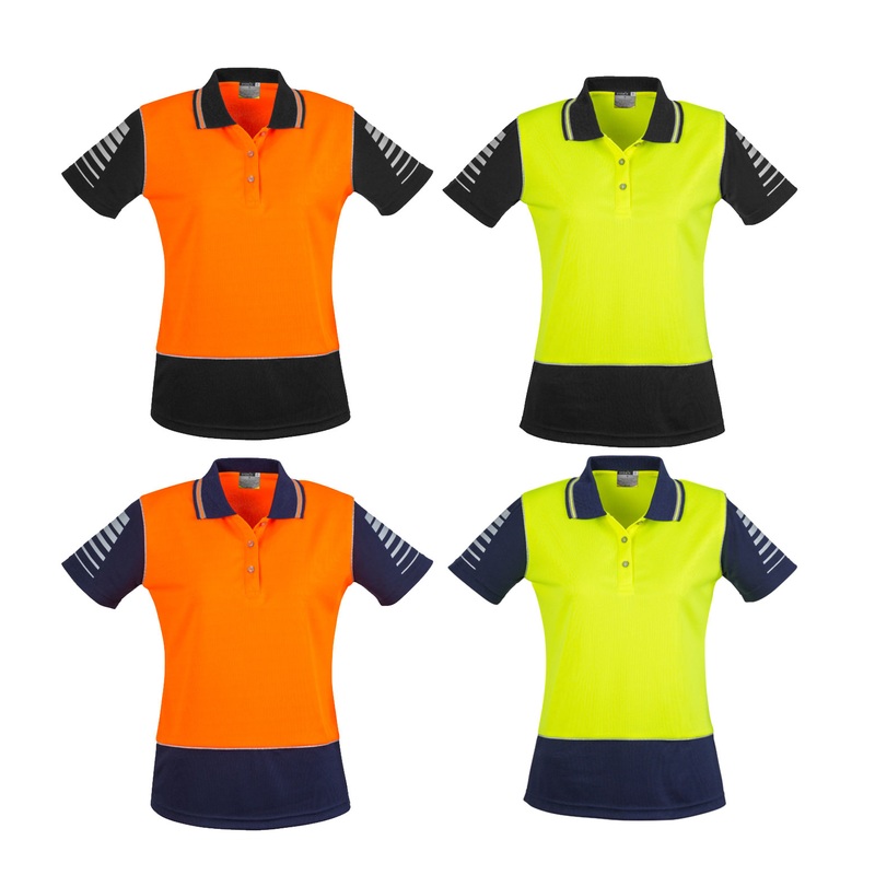 ZHL236-Syzmik Womens Hi Vis Zone Polo