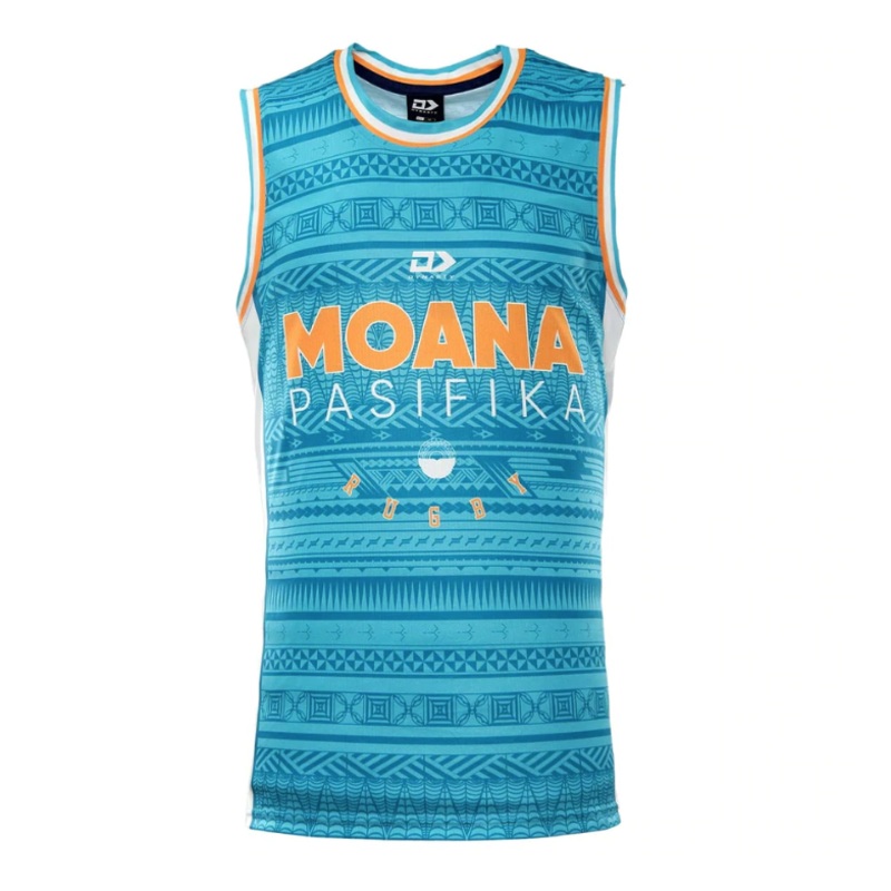 2022 Moana Pasifika Mens Basketball Singlet Blue | The Rugby Shop