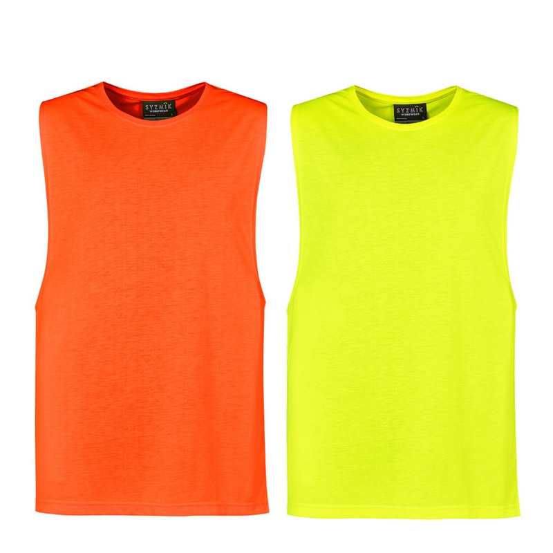 ZH297 Mens Hi Vis Sleeveless Tee