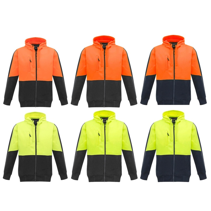 ZT485 Syzmik Unisex Hi Vis Full Zip Hoodie