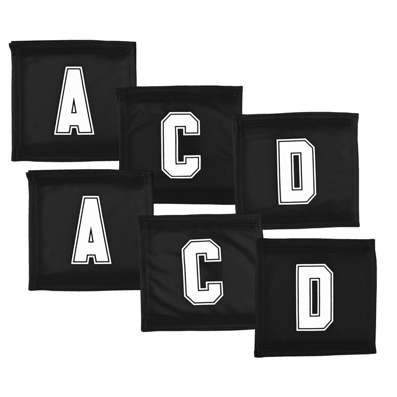 6 A-Side Velcro Netball Bib Set – Black/White