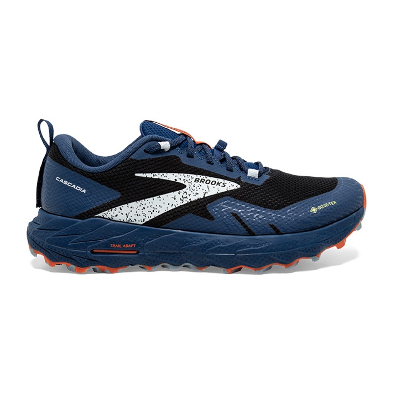 Brooks Cascadia 17 Gortex GTX Trail Running Black/Blue/Firecracker  (Mens)