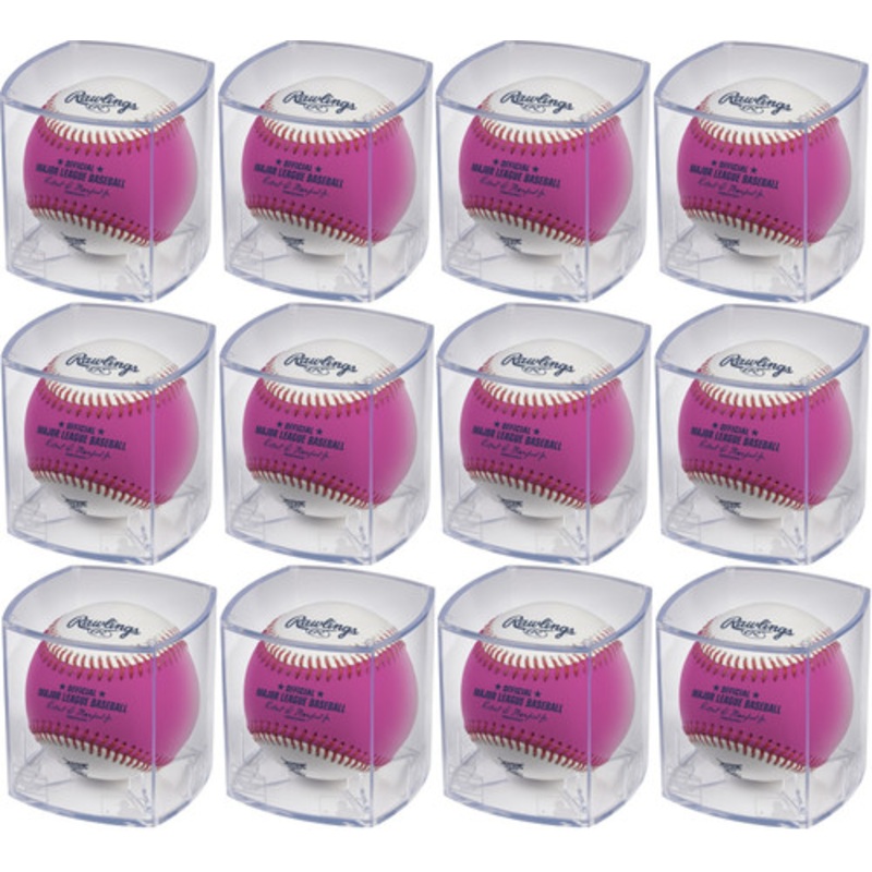 2022 MLB All-Star Game Rawlings Official Pink Home Run Derby Moneyball Baseball In Cube – Dozen