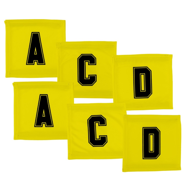 6 A-Side Velcro Netball Bib Set – Yellow/Black
