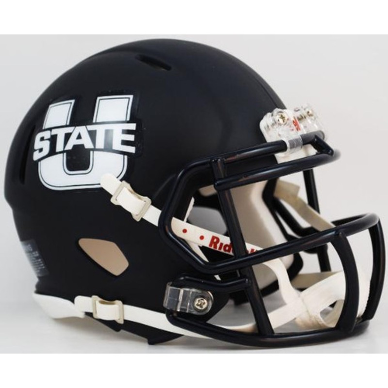 Utah State Aggies Alternate Navy Revolution NCAA SPEED Mini Helmet