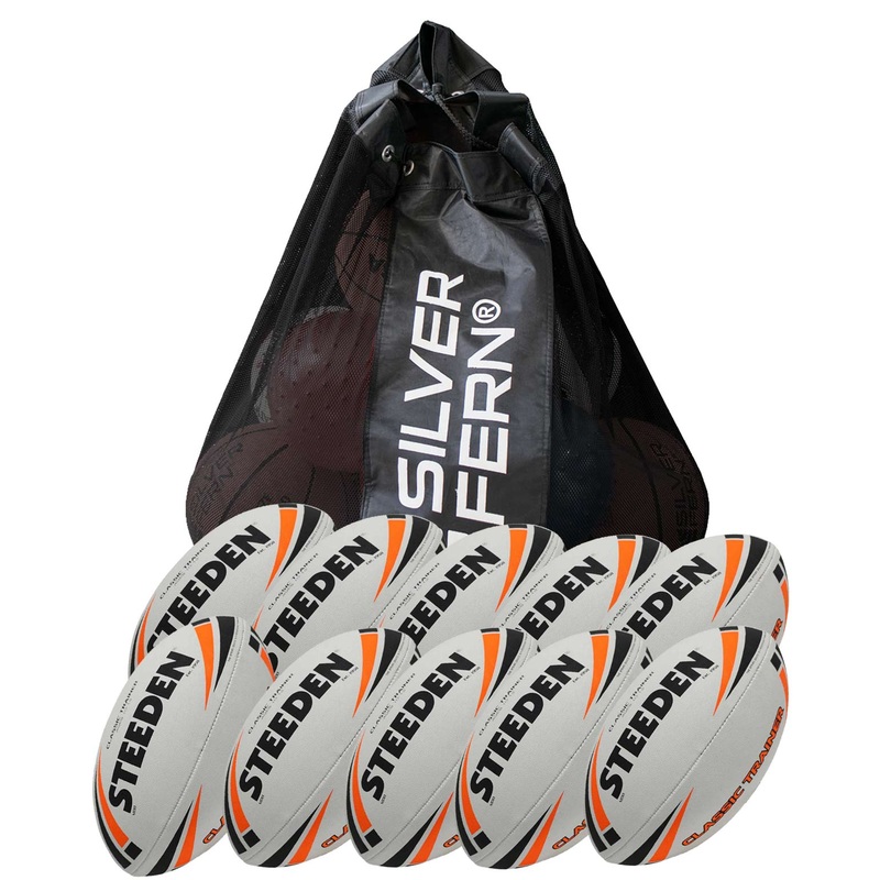 10 X Steeden CLASSIC TRAINER League Balls Size Mod+ FREE MESH BALL CARRY BAG