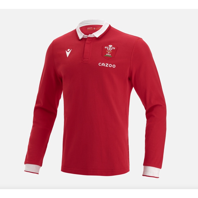 Welsh rugby 2021/23 long sleeve home cotton replica shirt