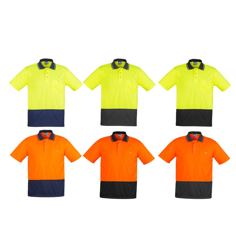 ZH231-Syzmik UNISEX HI VIS BASIC SPLICED POLO – SHORT SLEEVE