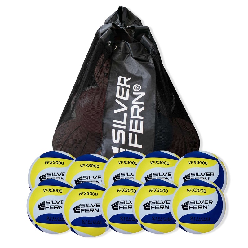 10 X Volleyball Balls – Match + FREE MESH BALL CARRY BAG