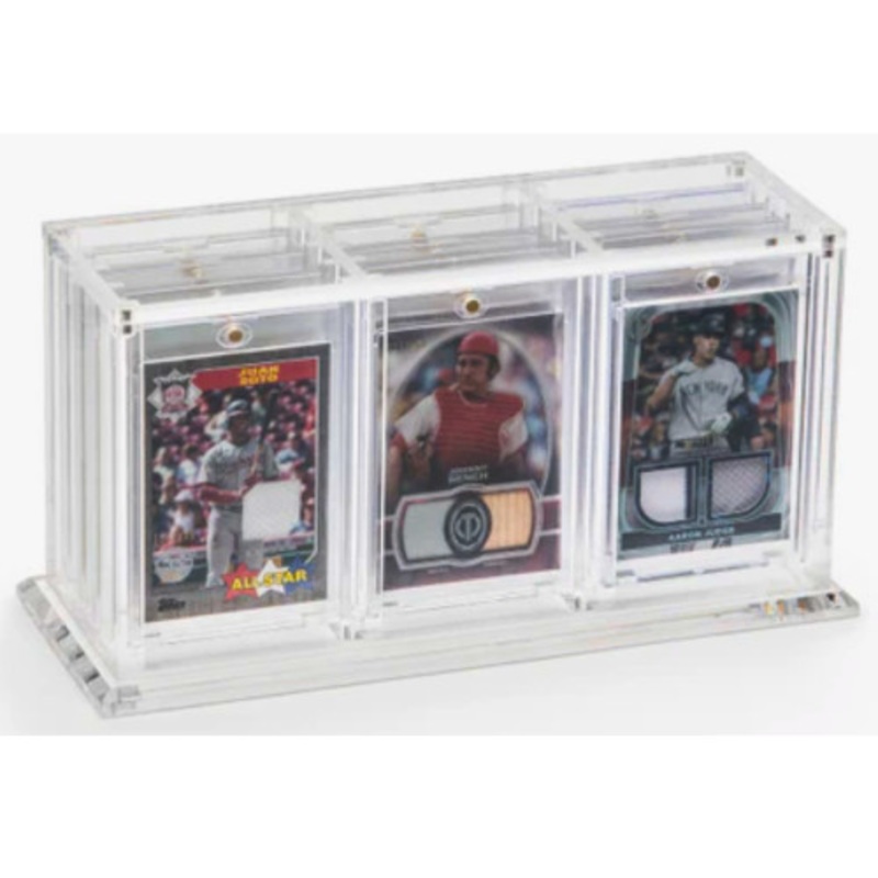 12-Card Heavy Duty Acrylic Vertical Holder for Magnetic Card Holders