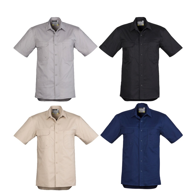 ZW120 Syzmik Mens Light Weight Tradie Shirt – Short Sleeve