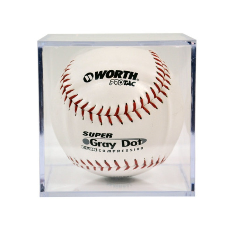 4 each SOFTBALL CUBE DISPLAY CASES