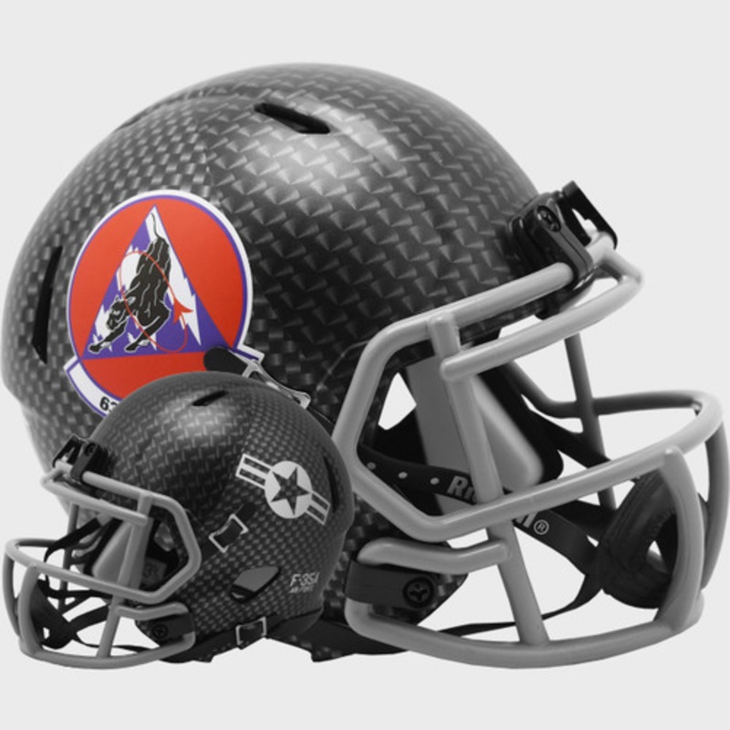 Air Force Falcons NCAA 63rd Fighter Squadron Revolution Speed Mini Football Helmet