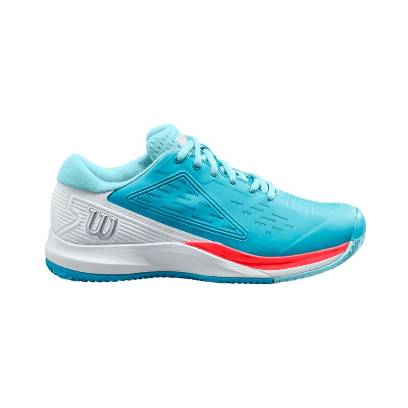 Wilson Rush Pro Ace Clay Tennis Shoe Scuba Blue/White Fiery Coral (Ladies)