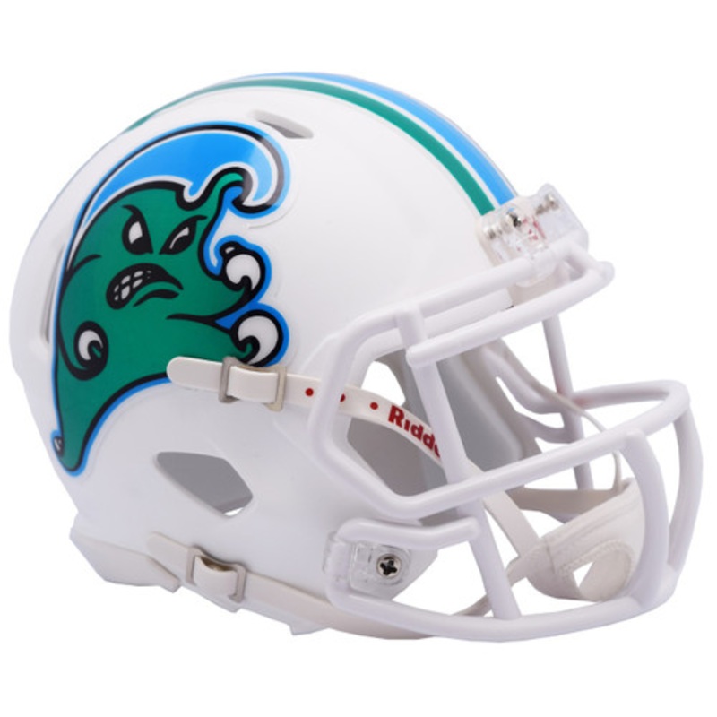 Tulane Green Wave – Angry Wave – NCAA Riddell SPEED Mini Football Helmet