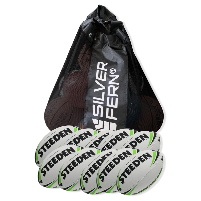 10 X Steeden CLASSIC TRAINER League Balls Size 5 + FREE MESH BALL CARRY BAG