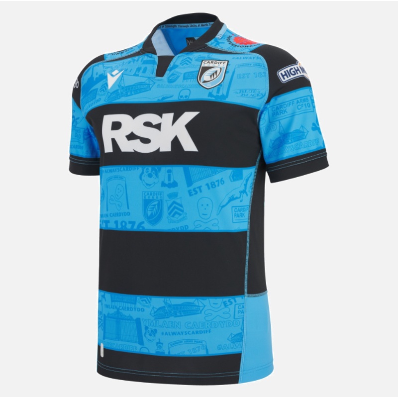Cardiff Rugby 2025/26 adults’ home poly replica shirt | The Rugby Shop