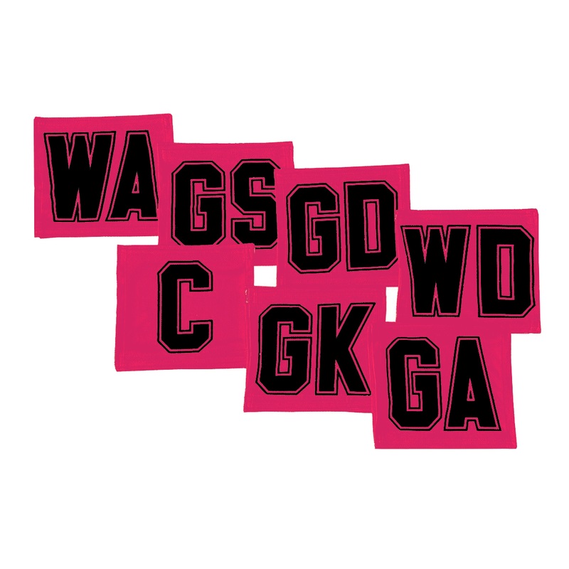 7 A-Side Velcro Netball Bibs – Magenta/Black