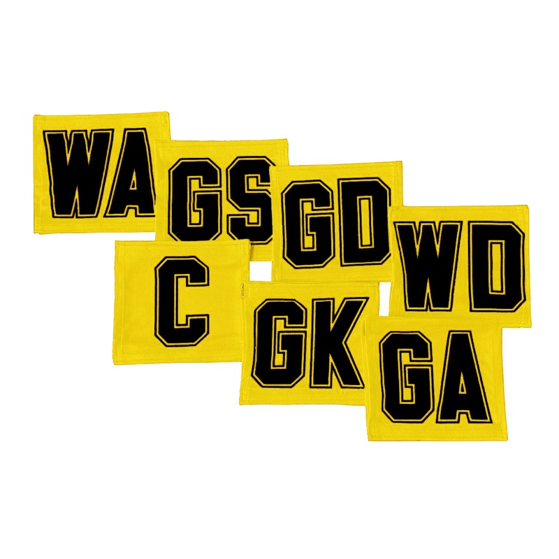 7 A-Side Velcro Netball Bibs – Neon Yellow/Black