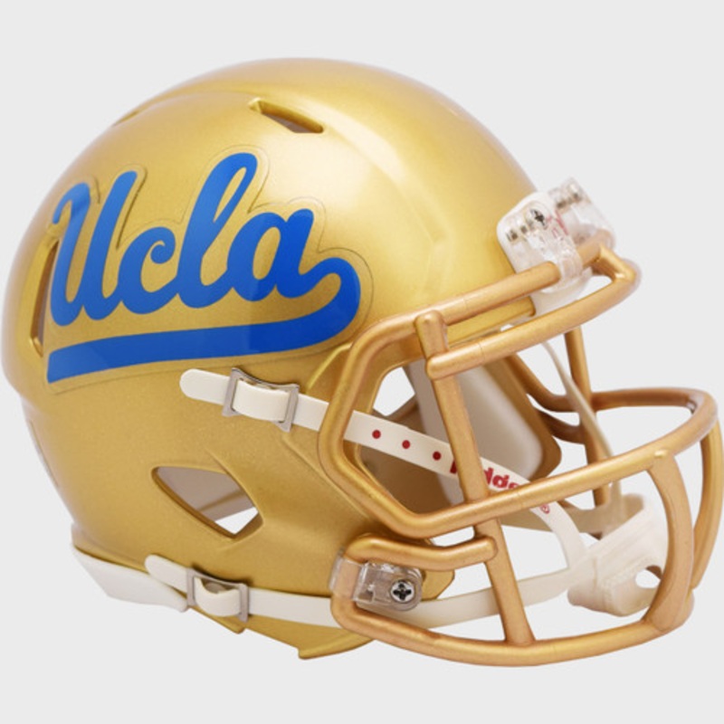 UCLA Bruins 2021 Gold Mask NCAA Riddell Speed Mini Football Helmet