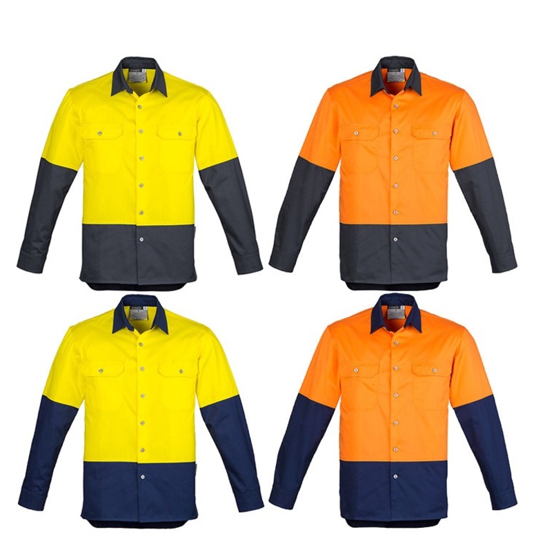 ZW122 Syzmik Mens Hi Vis Spliced Industrial Shirt