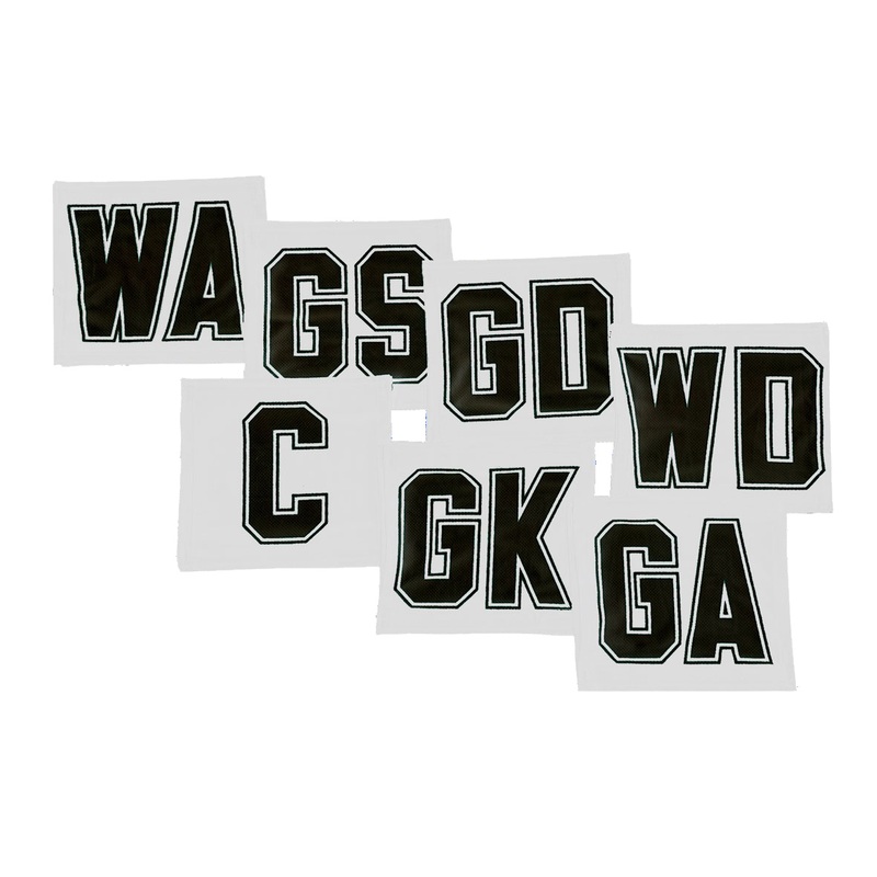 7 A-Side Velcro Netball Bibs – White/Black