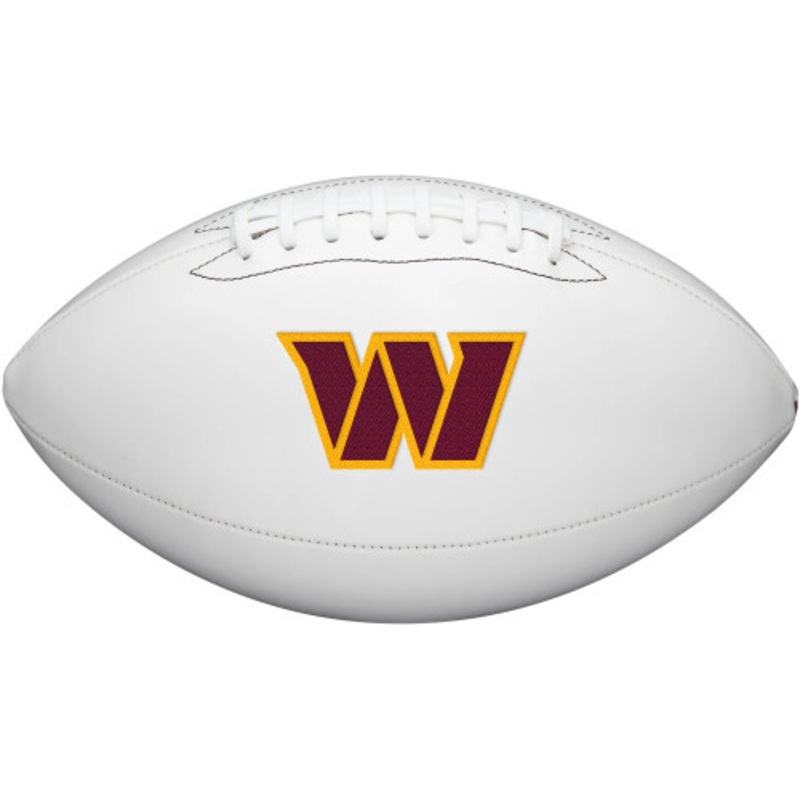 Washington Commanders Full Size Official NFL Autograph Signature Series White Panel Football by Wilson
