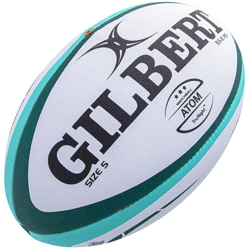 Gilbert Atom Match Ball Green | Rugby Balls