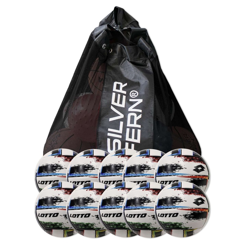 10 X F800 Lotto STAR Soccer Balls Sizes: 3/4/5 + Free MESH BALL CARRY BAG