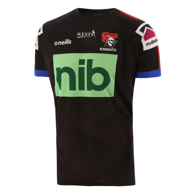 2022 Newcastle Knights Training Shirt Black | The Rugby Shop
