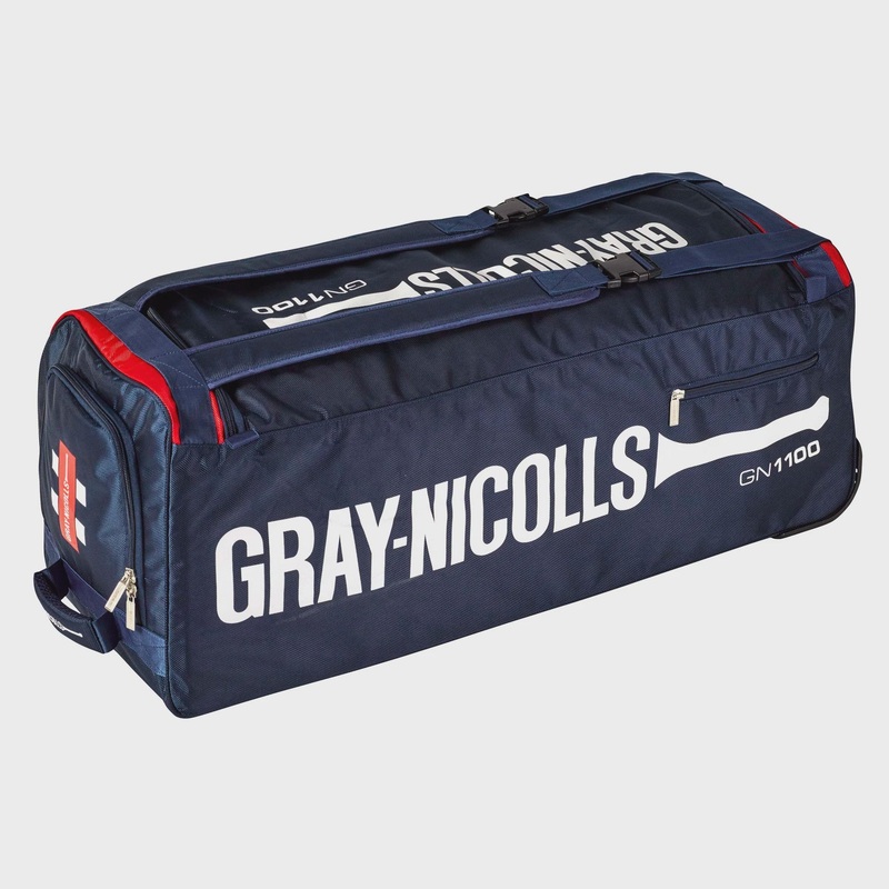 Gray Nicolls GN 1100 Cricket Wheel Bag – Navy/Red