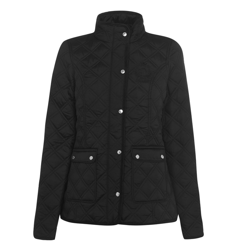 Requisite Essential Quilted Riding Jacket 14 (L) Black