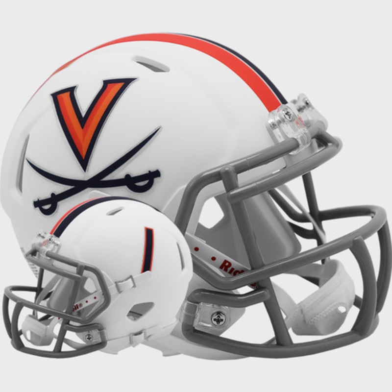 Virginia Cavaliers Matte White Revolution Speed Mini Football Helmet