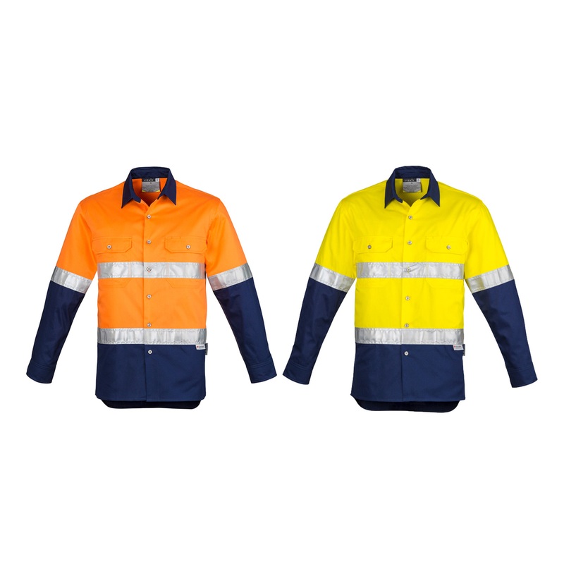 ZW123 Syzmik Day/Night Industrial Mens Shirt – Hooped