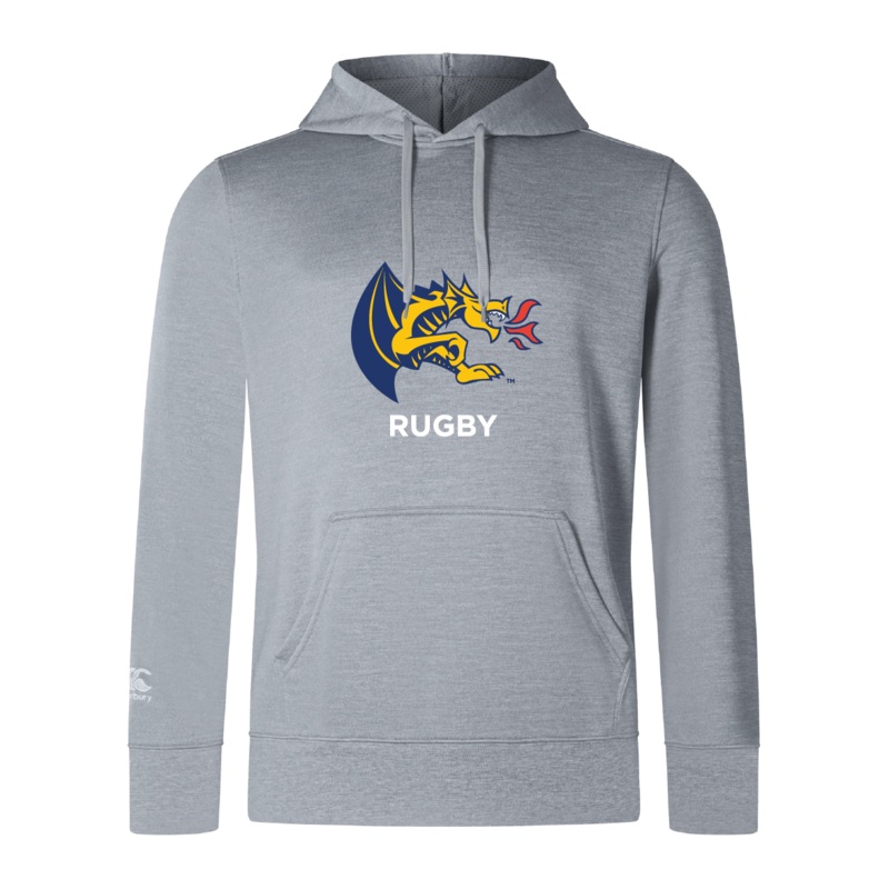 Drexel Rugby Club Lightweight Hoodie by Canterbury Y4 Grey