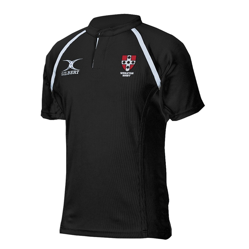Wesleyan Rugby XACT II Youth Jersey Black Youth 5-6