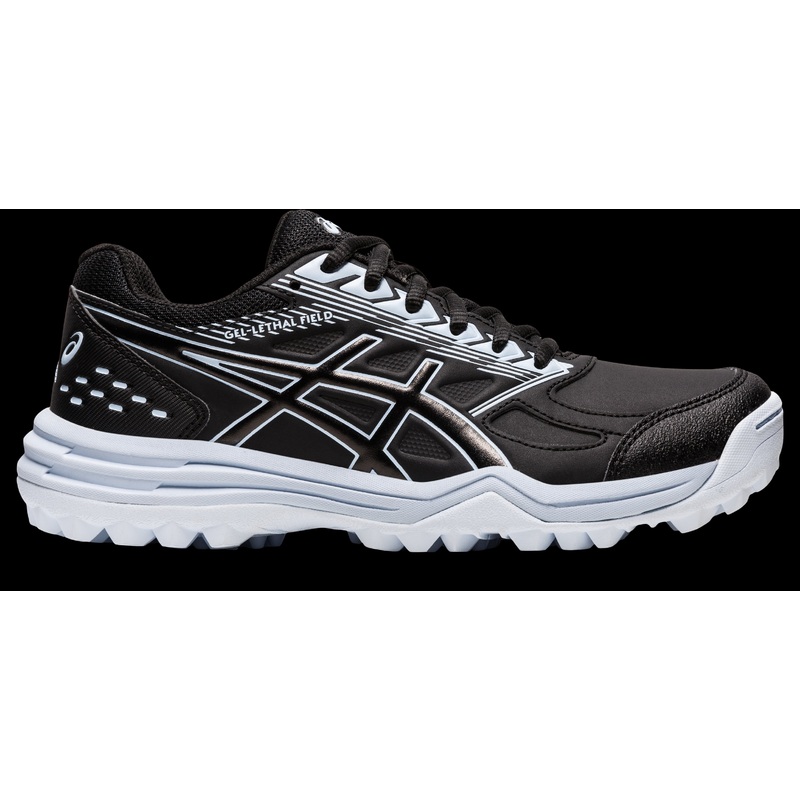 Asics Womens Gel Lethal Field Turf and Hockey Shoe – Black/Soft Sky US 7