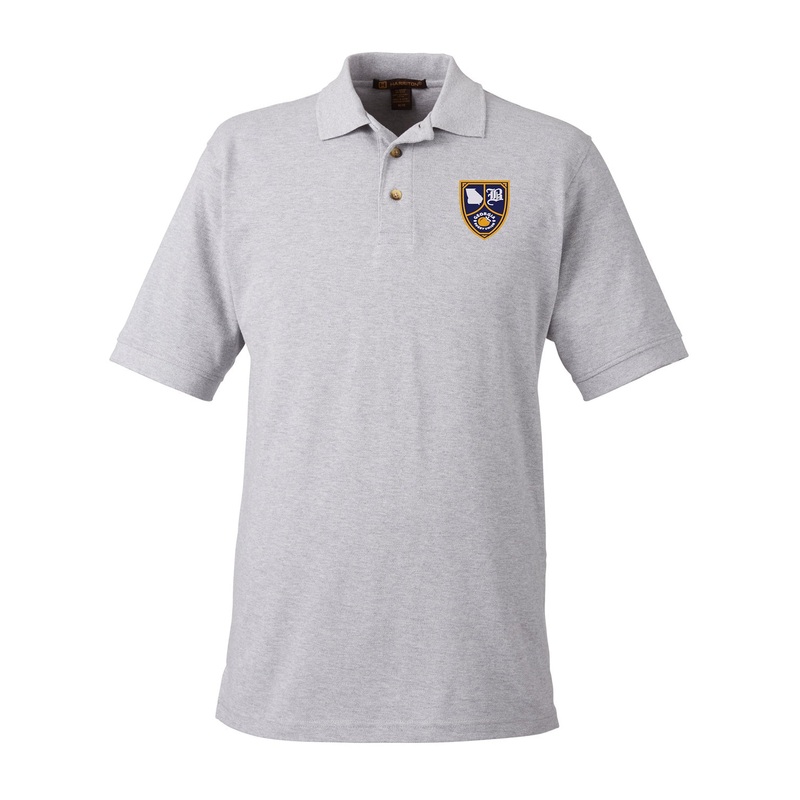 Georgia Rugby Union Cotton Polo Heather Grey XS
