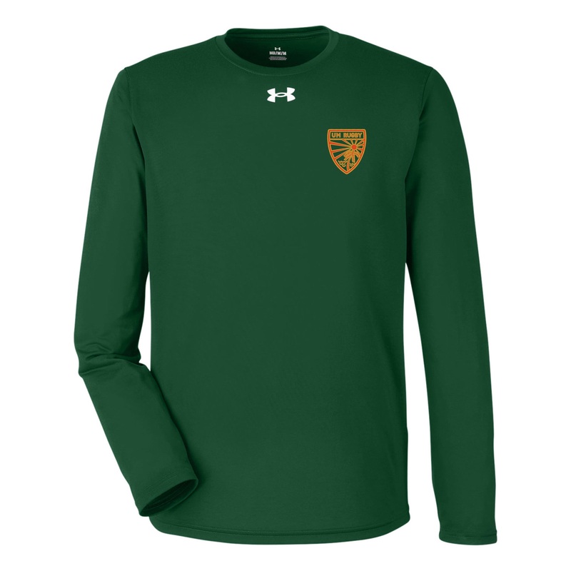 UMiami Rugby UA Team Tech LS T-Shirt Forest SM
